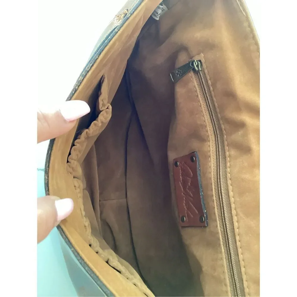 Patricia Nash Rosolini Tooled Leather Cross Body Purse Handbag Style P472203 - Picture 9 of 15